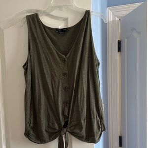 Sanctuary Co. Olive Button-Front Tank Top